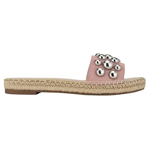 NWT Nine West Blast Embellished Suede Espadrille Sandals - Picture 4 of 6